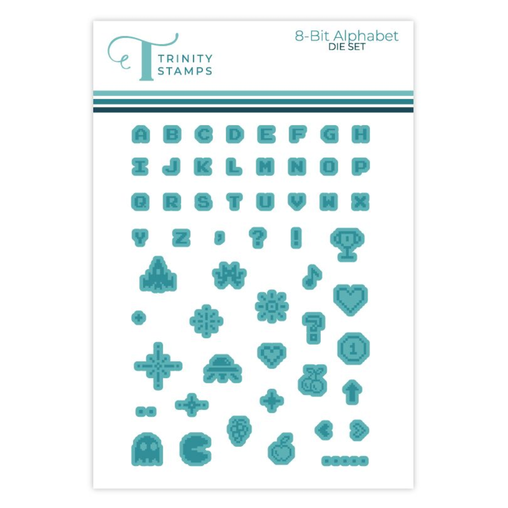 Trinity Stamps 8-Bit Alphabet Stamps and Dies Bundle die