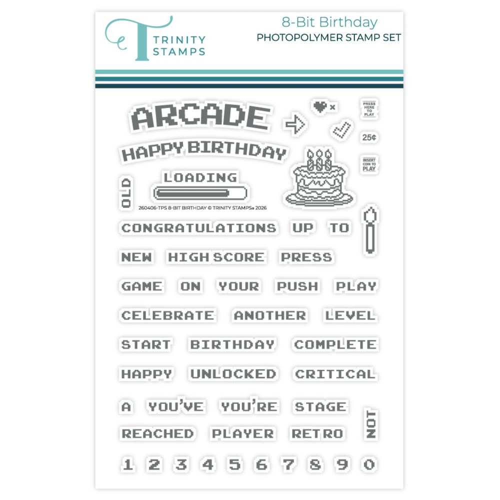 Trinity Stamps 8-Bit Birthday Clear Stamp Set 260406-tps