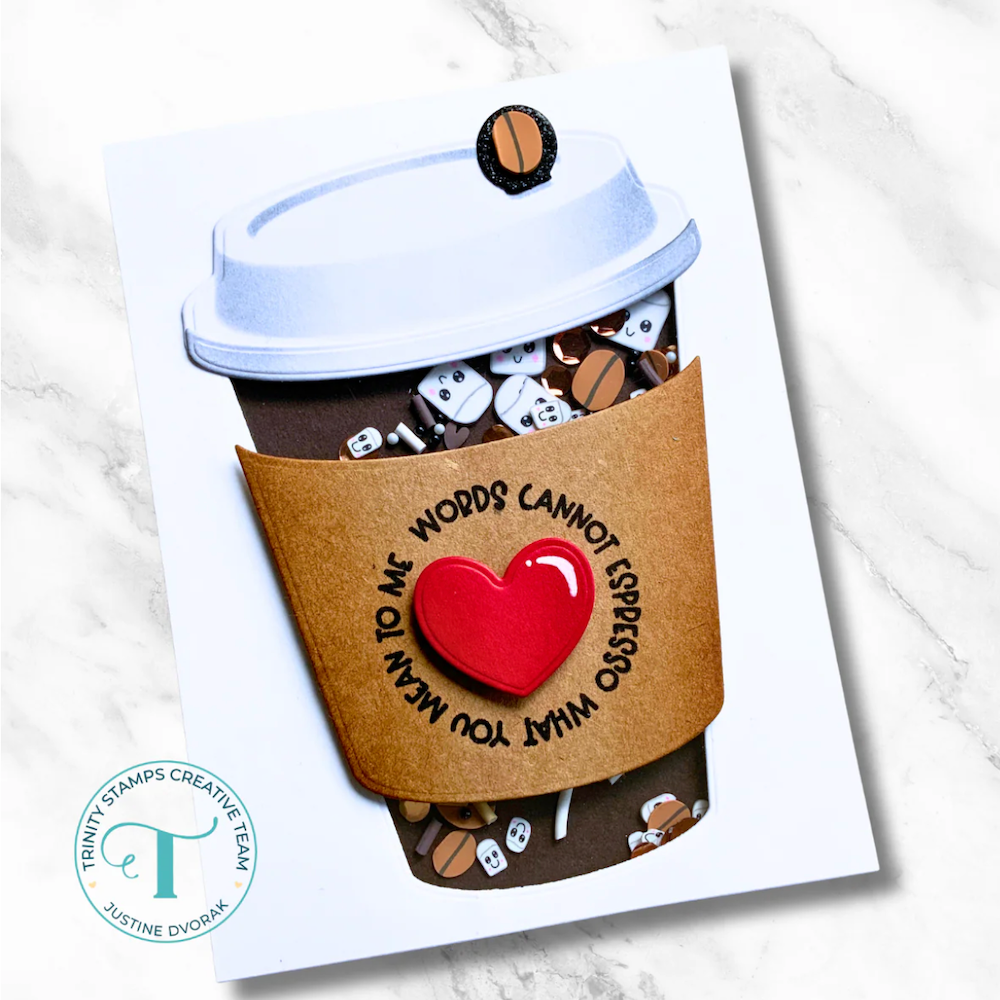 Trinity Stamps A Cuppa Sentiments Clear Stamp Set tps-387 heart