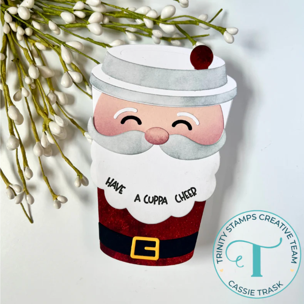 Trinity Stamps A Cuppa Sentiments Die Set tmd-c387 santa