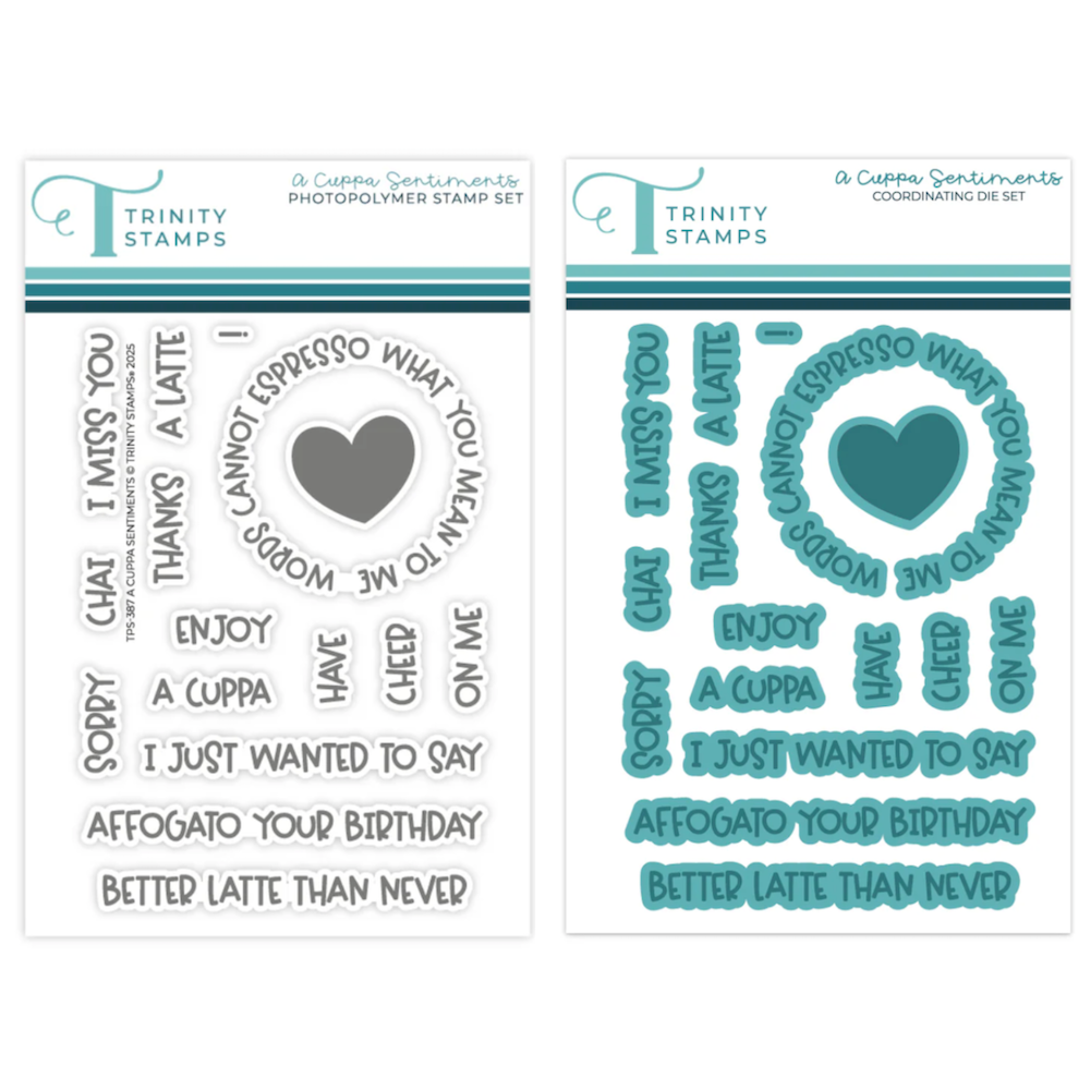 Trinity Stamps A Cuppa Sentiments Stamp and Die Bundle
