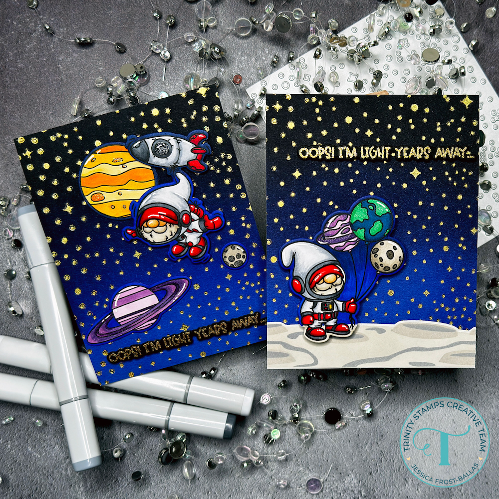 Trinity Stamps Astronomical Gnomes Clear Stamp Set tps-373 oops