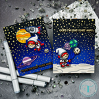 Trinity Stamps Astronomical Gnomes Clear Stamp Set tps-373 oops