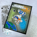 Trinity Stamps Astronomical Gnomes Clear Stamp Set tps-373 wishing