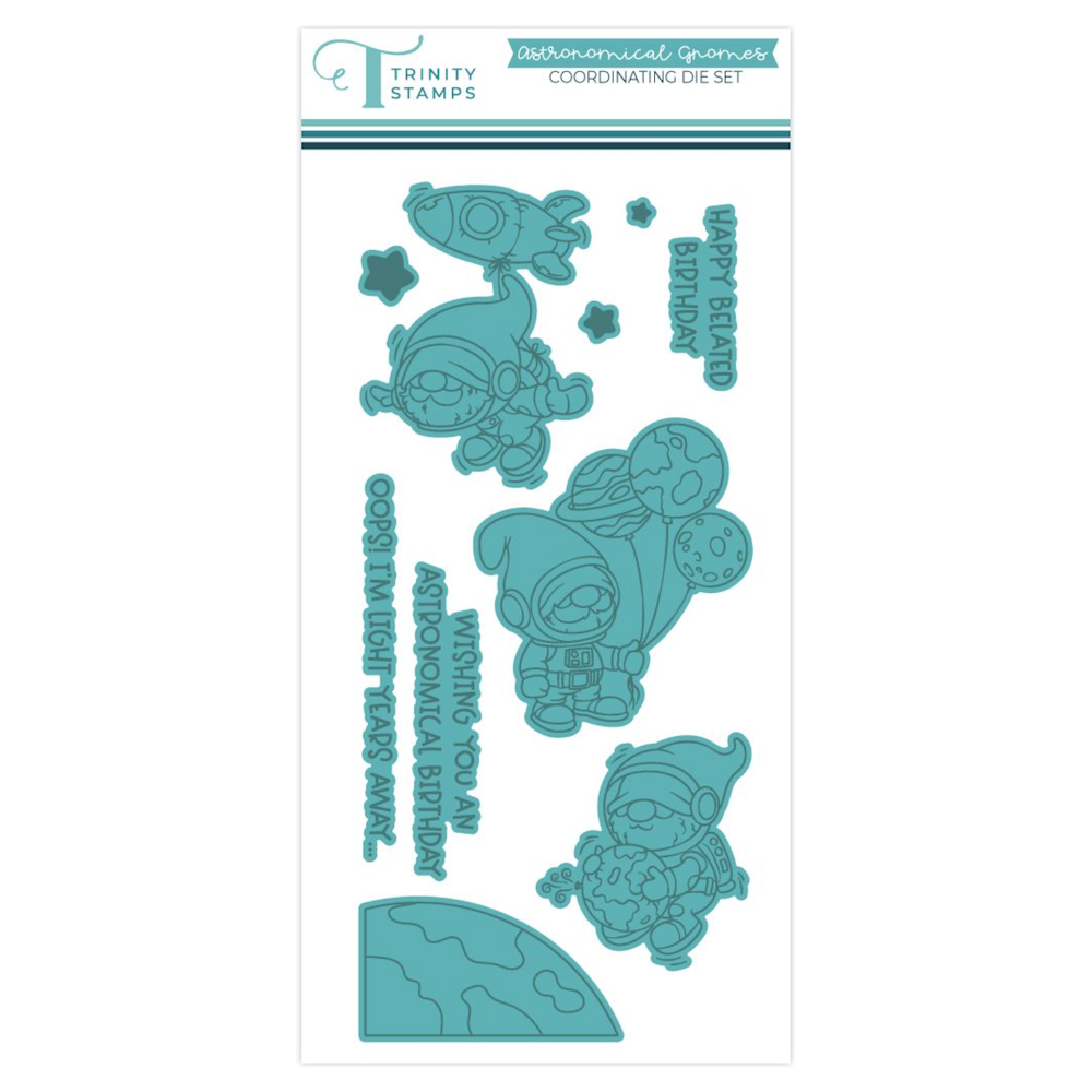 Trinity Stamps Astronomical Gnomes Stamp and Die Bundle wafer