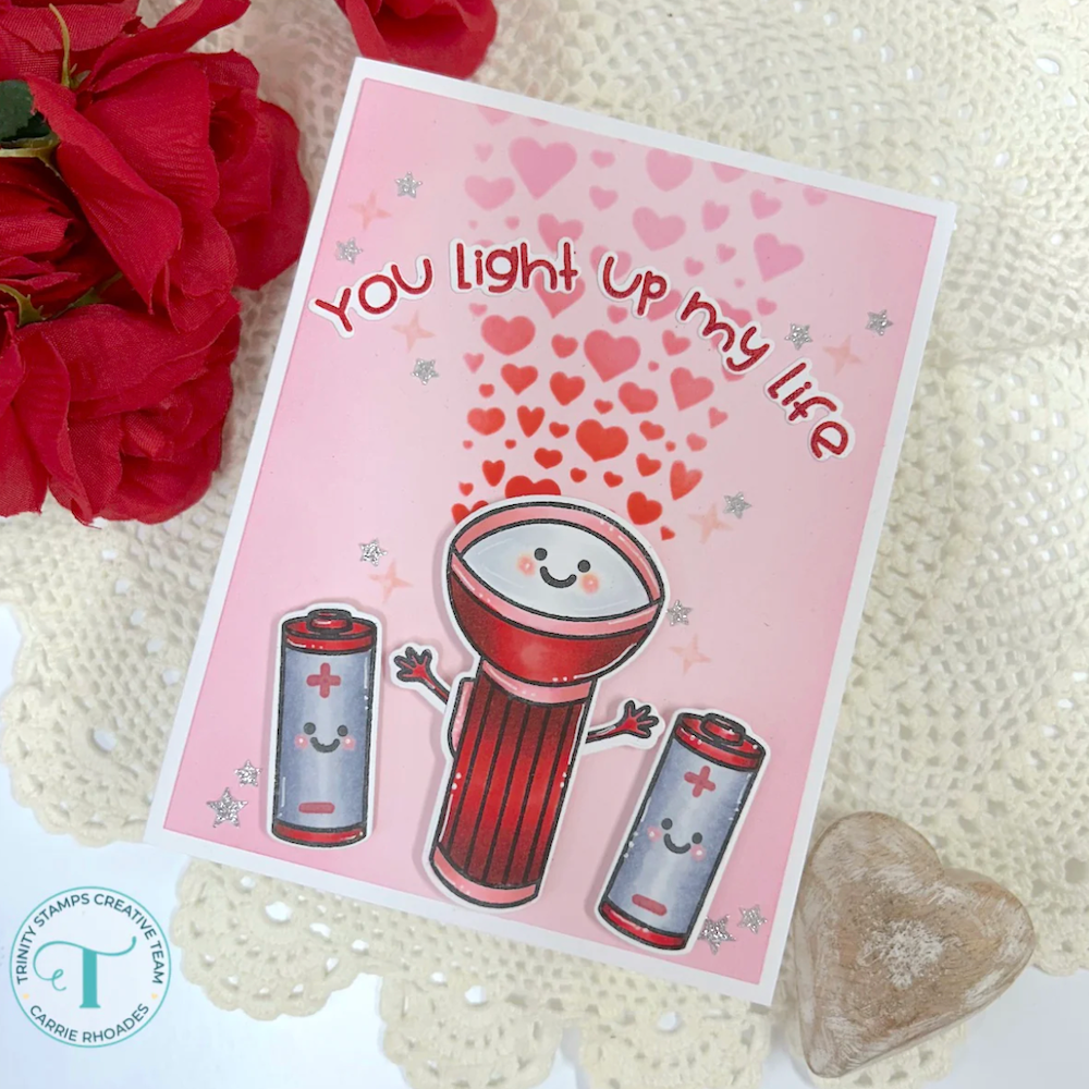 Trinity Stamps Beaming with Love Stencil 260102-tss light