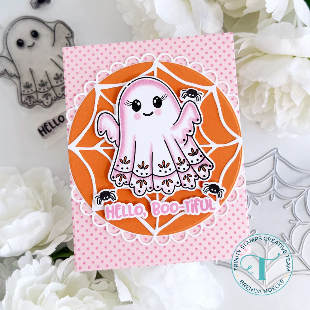 Trinity Stamps Boo-tiful Clear Stamp Set 260814-tps pink ghost