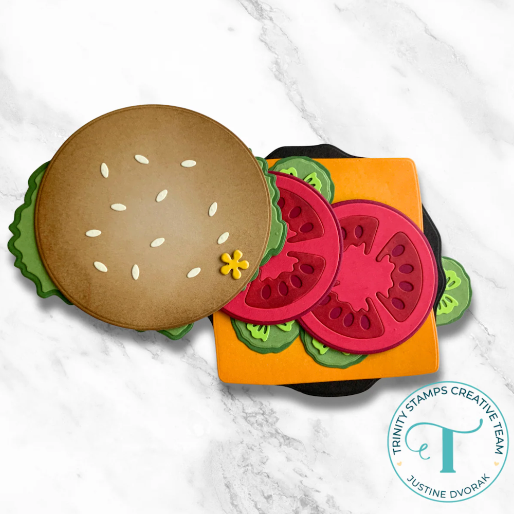 Trinity Stamps Buildable Burger Die Set tmd-348 bun