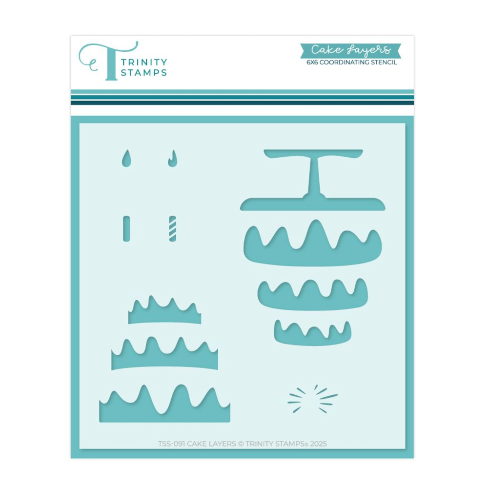 Trinity Stamps Cake Layers Stencil Set tss-091