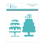 Trinity Stamps Cake Layers Stencil and Cut the Cake Die Bundle metal