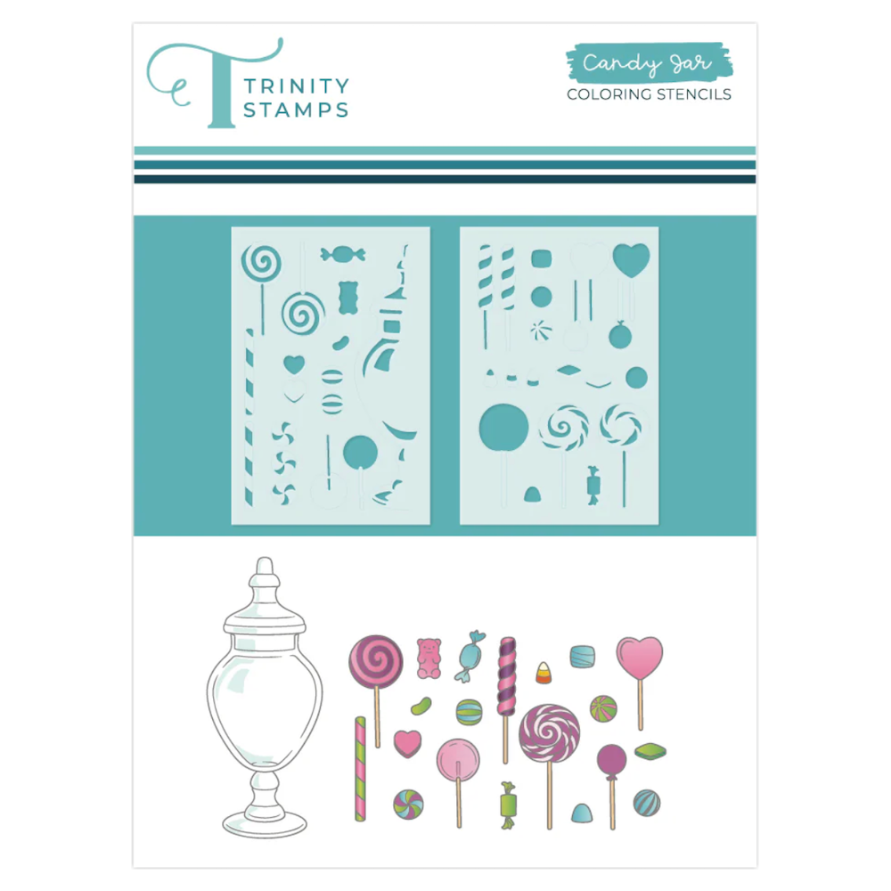 Trinity Stamps Candy Jar Coloring Stencil Set col-389
