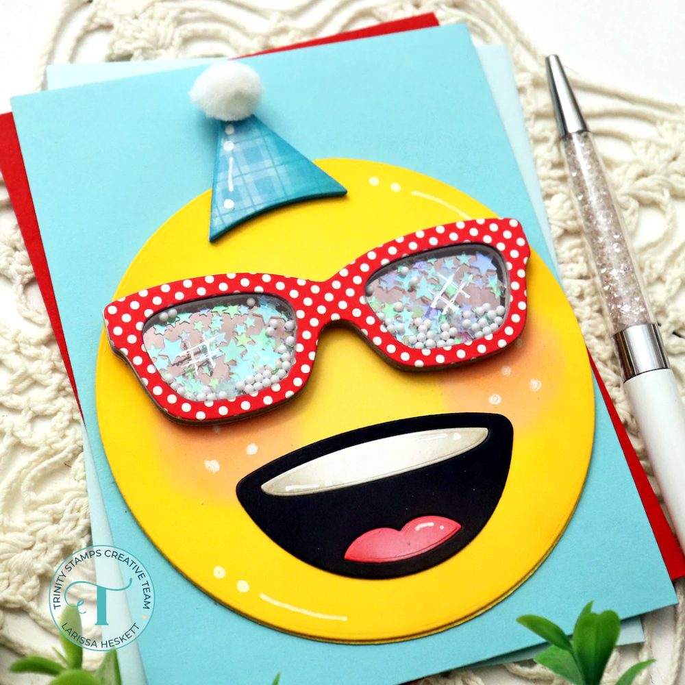 Trinity Stamps Celebration Emoji Die Set tmd-346 glasses