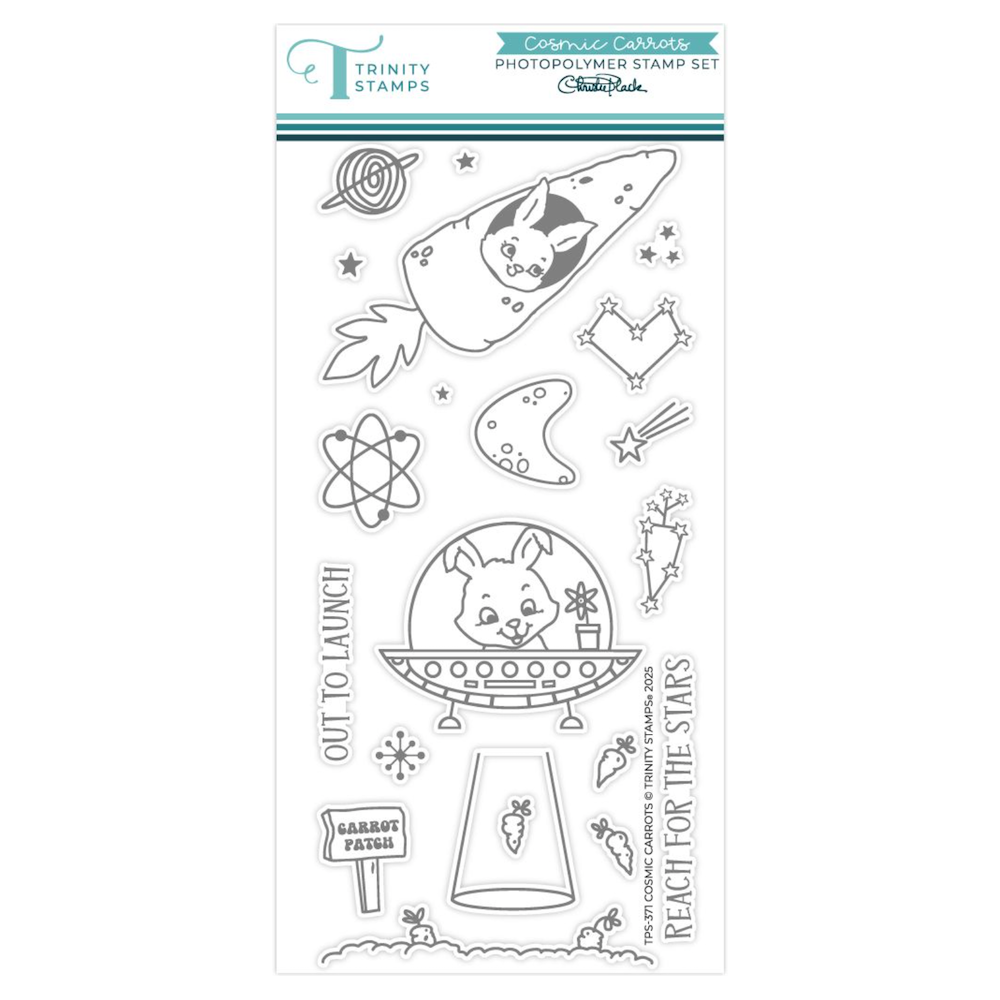 Trinity Stamps Cosmic Carrots Clear Stamp Set tps-371