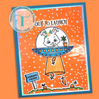 Trinity Stamps Cosmic Carrots Clear Stamp Set tps-371 orange