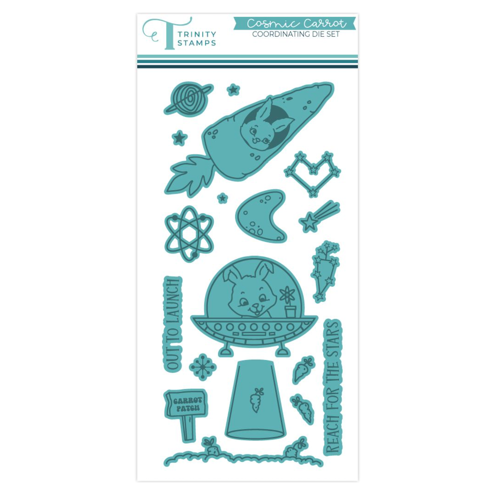 Trinity Stamps Cosmic Carrots Stamp and Die Bundle wafer