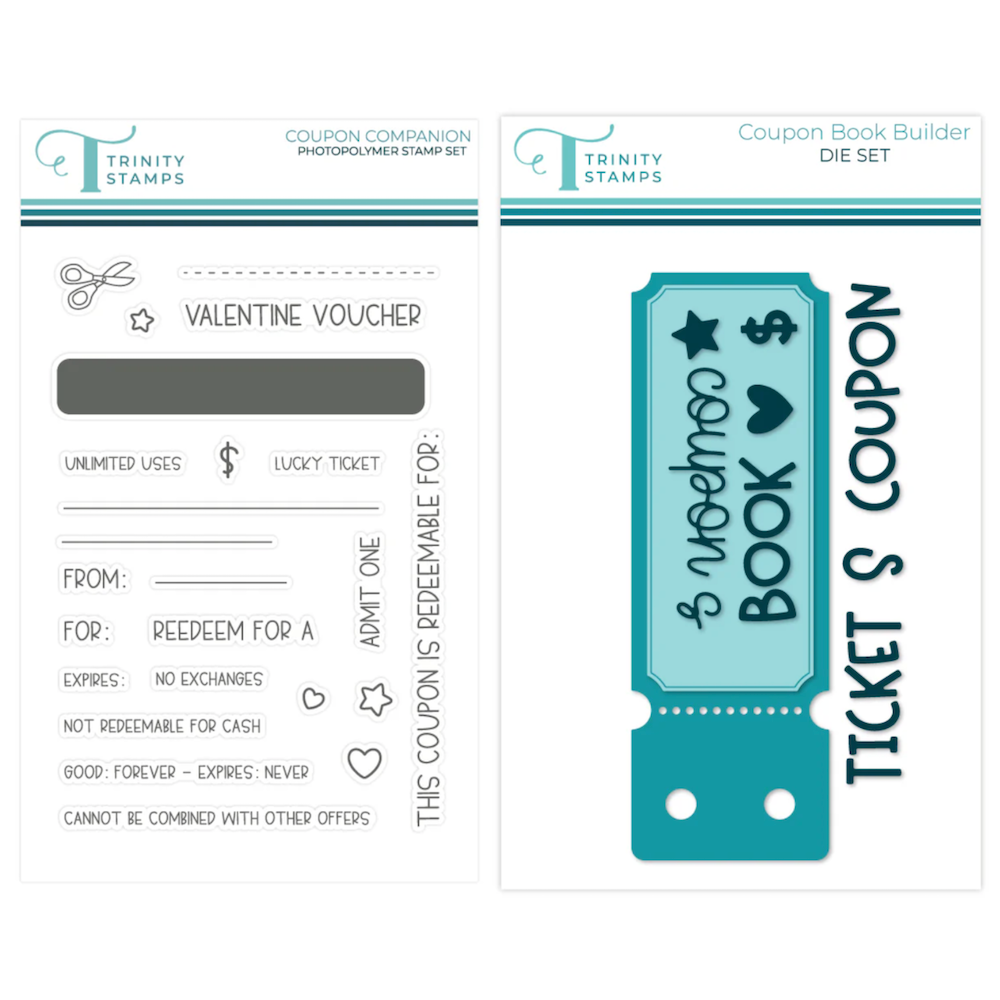 Trinity Stamps Coupon Book Stamp and Die Bundle