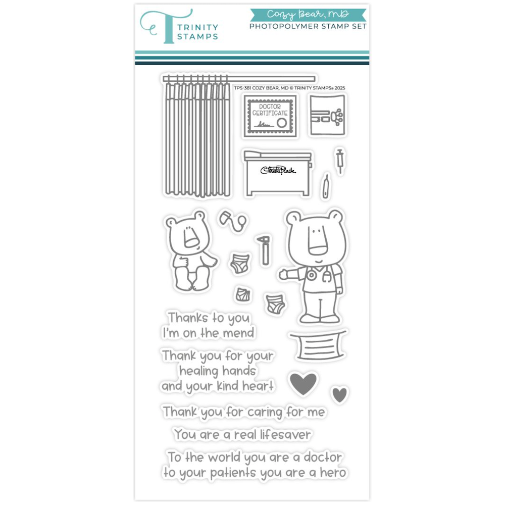 Trinity Stamps Cozy Bear, MD Clear Stamp Set tps-381