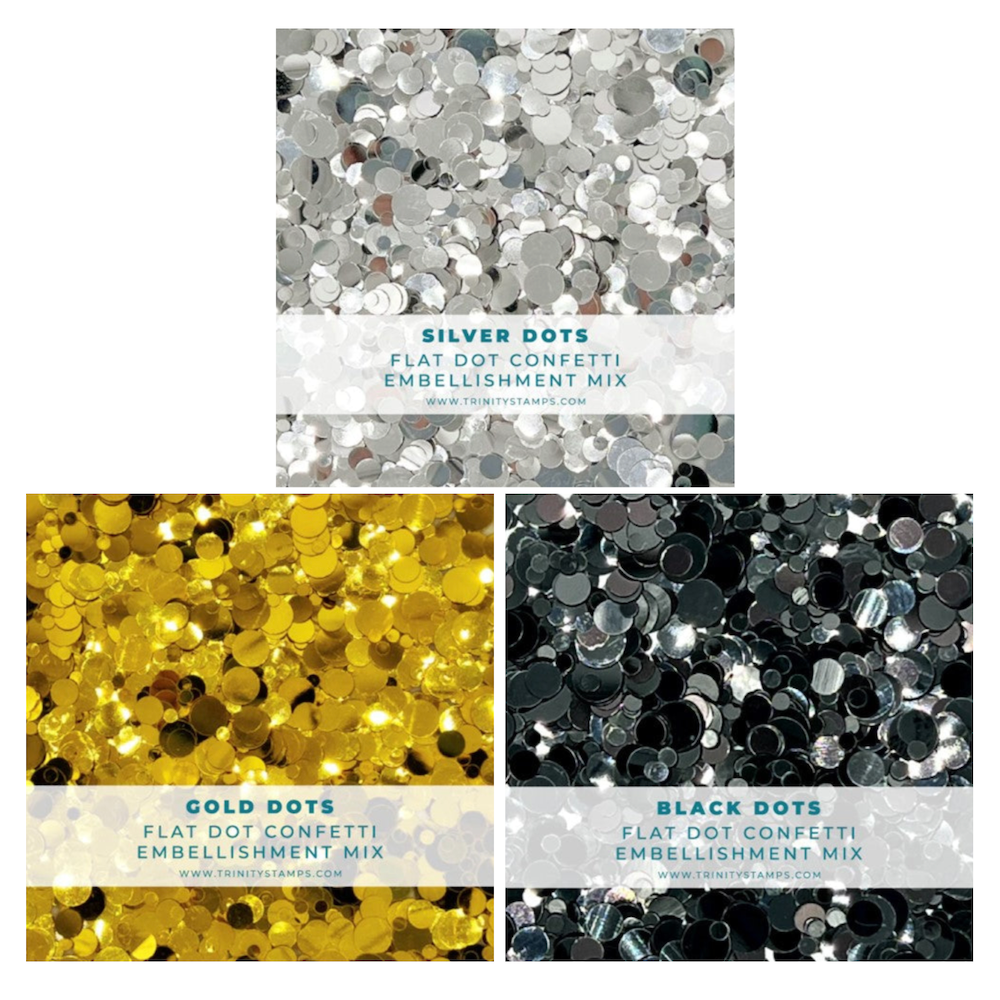 Trinity Stamps Dots Confetti Embellishments Bundle