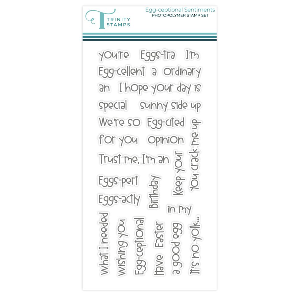 Trinity Stamps Egg-ceptional Sentiments Clear Stamp Set 260210-tps