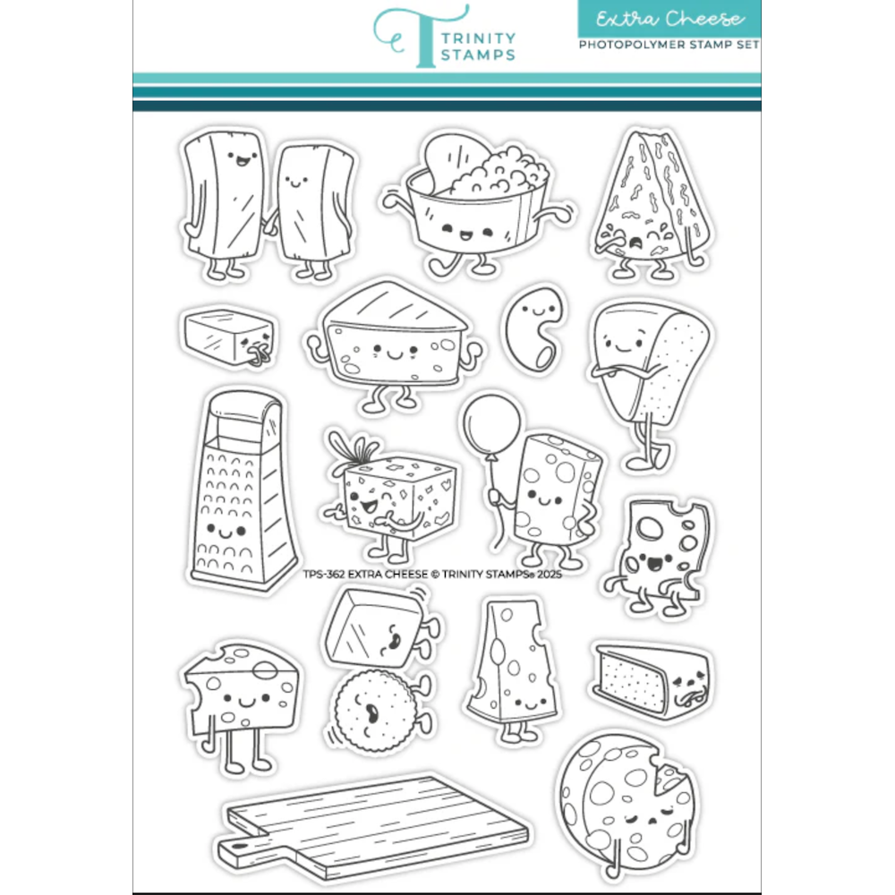Trinity Stamps Extra Cheese Clear Stamp Set tps-362