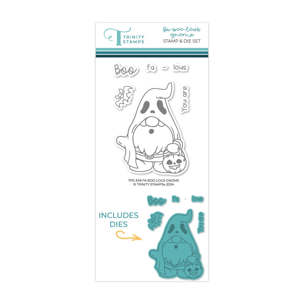 Trinity Stamps Fa-boo-lous Gnome Clear Stamp and Die Set tps-349*