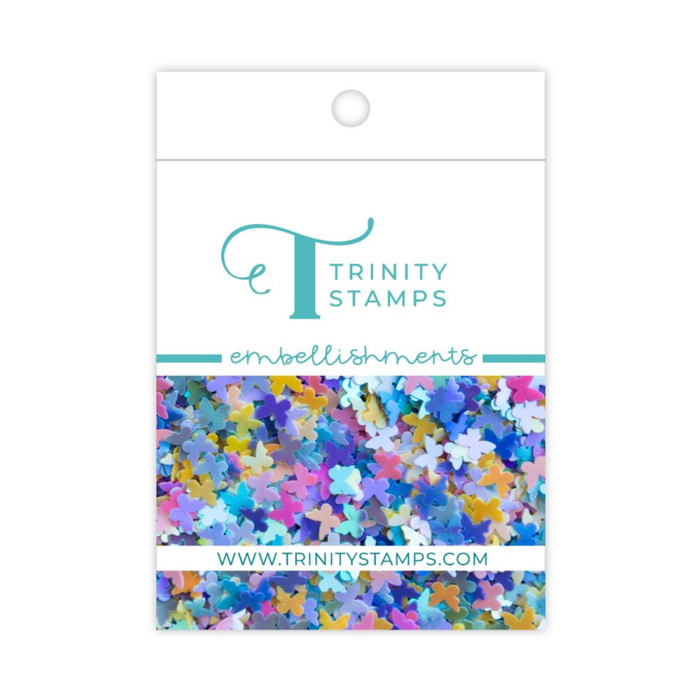 Trinity Stamps Flitter Glitter Iridescent Butterfly Embellishment Mix emb-0465