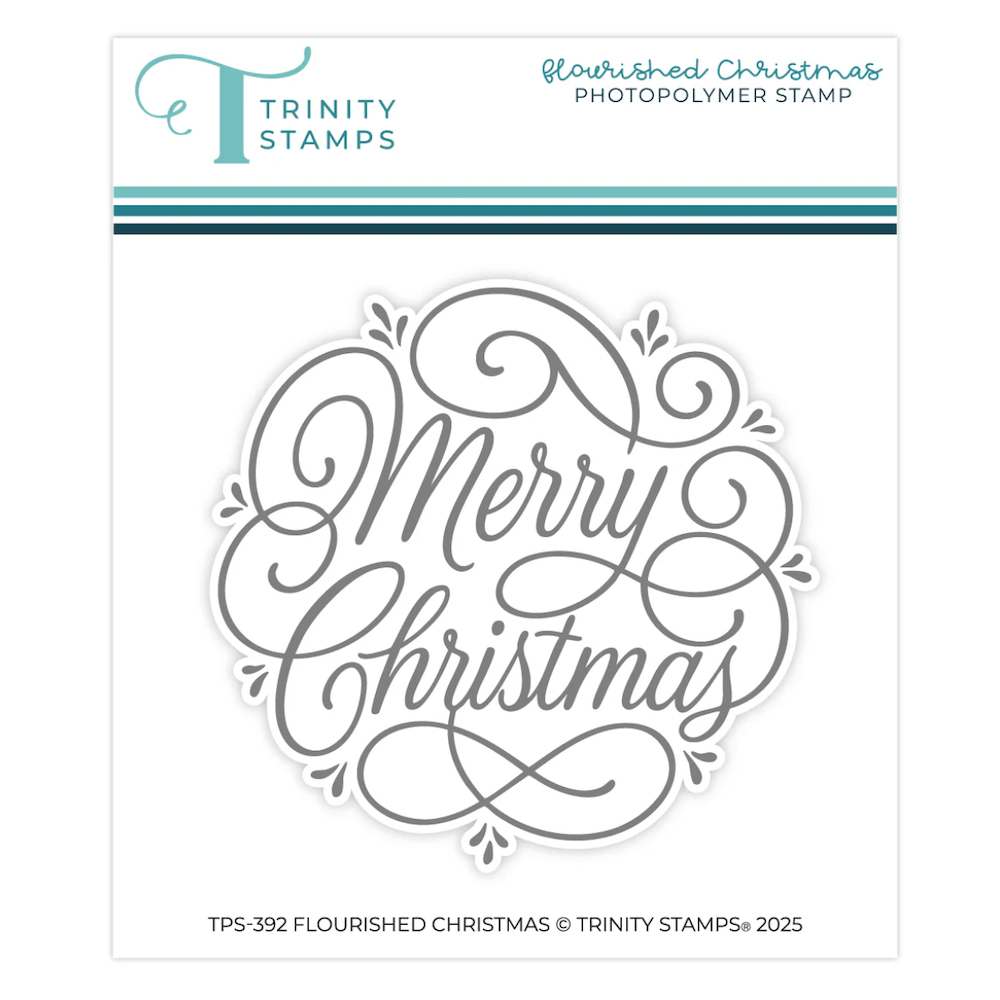Trinity Stamps - Clear Photopolymer Stamps - Flourished Christmas, image size:1000x1000