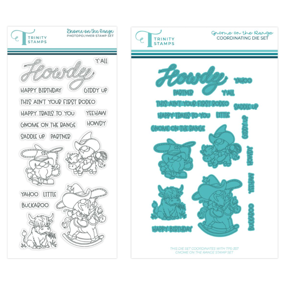 Trinity Stamps Gnome On The Range Stamp and Die Bundle