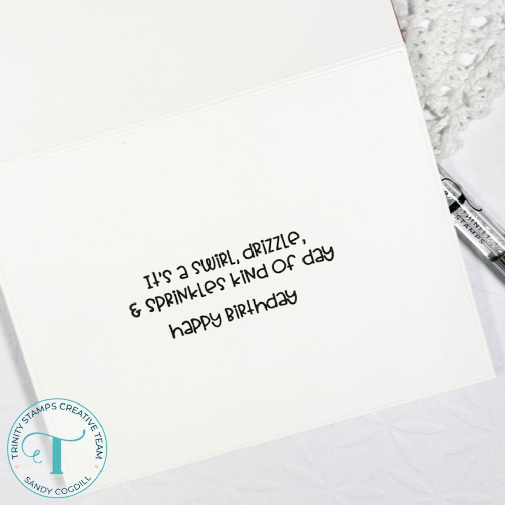 Trinity Stamps Greetings Fro-Yo Cards Clear Stamp Set 260607-tps happy
