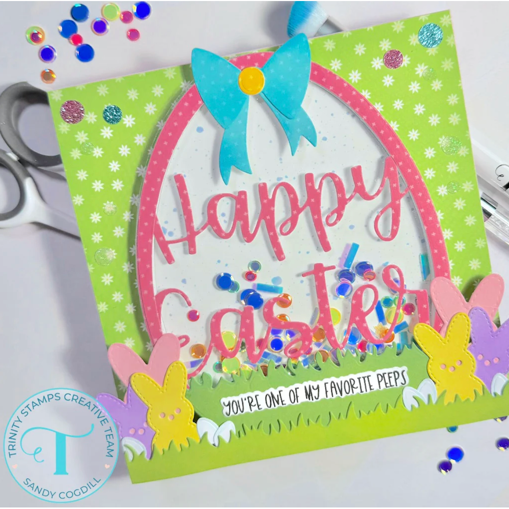 Trinity Stamps Happy Easter Egg Add-On Die Set 260204-tmd peeps
