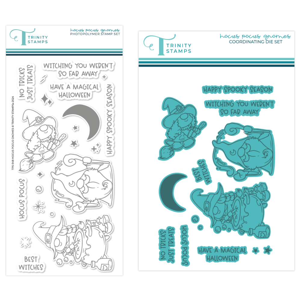 Trinity Stamps Hocus Pocus Gnomes Stamp and Die Bundle