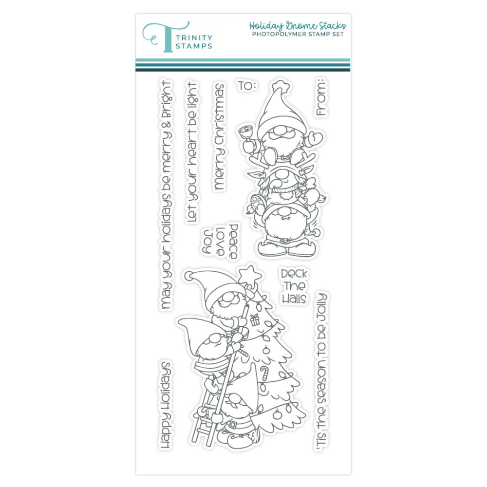 Trinity Stamps Holiday Gnome Stacks Clear Stamp Set tps-358