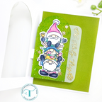 Trinity Stamps Holiday Gnome Stacks Clear Stamp Set tps-358 green