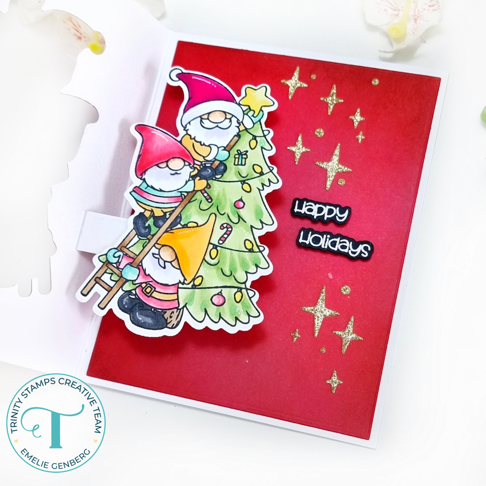 Trinity Stamps Holiday Gnome Stacks Die Set tmd-c358 red