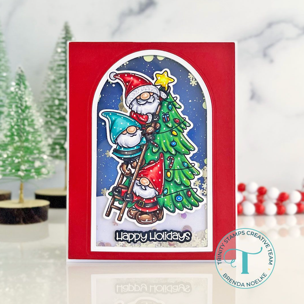 Trinity Stamps Holiday Gnome Stacks Die Set tmd-c358 tree