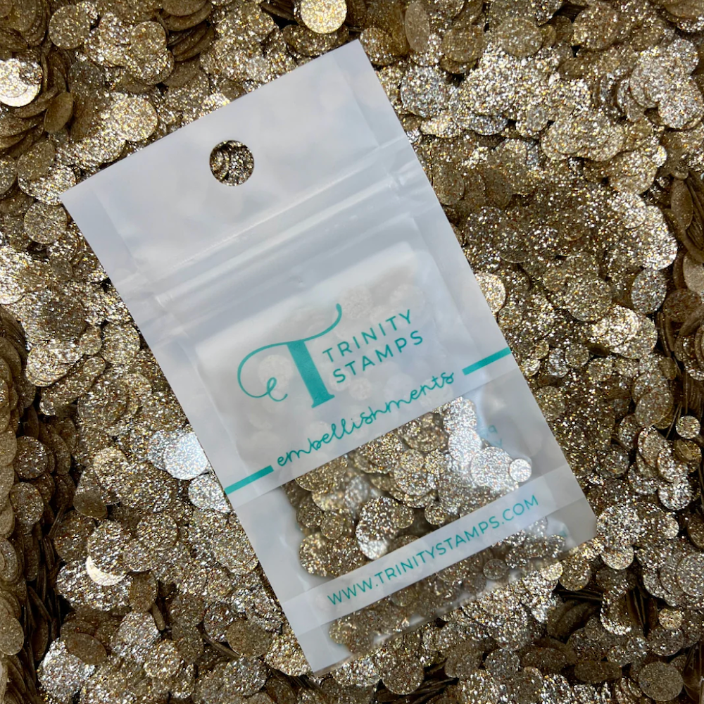 Trinity Stamps Holo Bronze Sparkle Spots Embellishment Mix emb-0236
