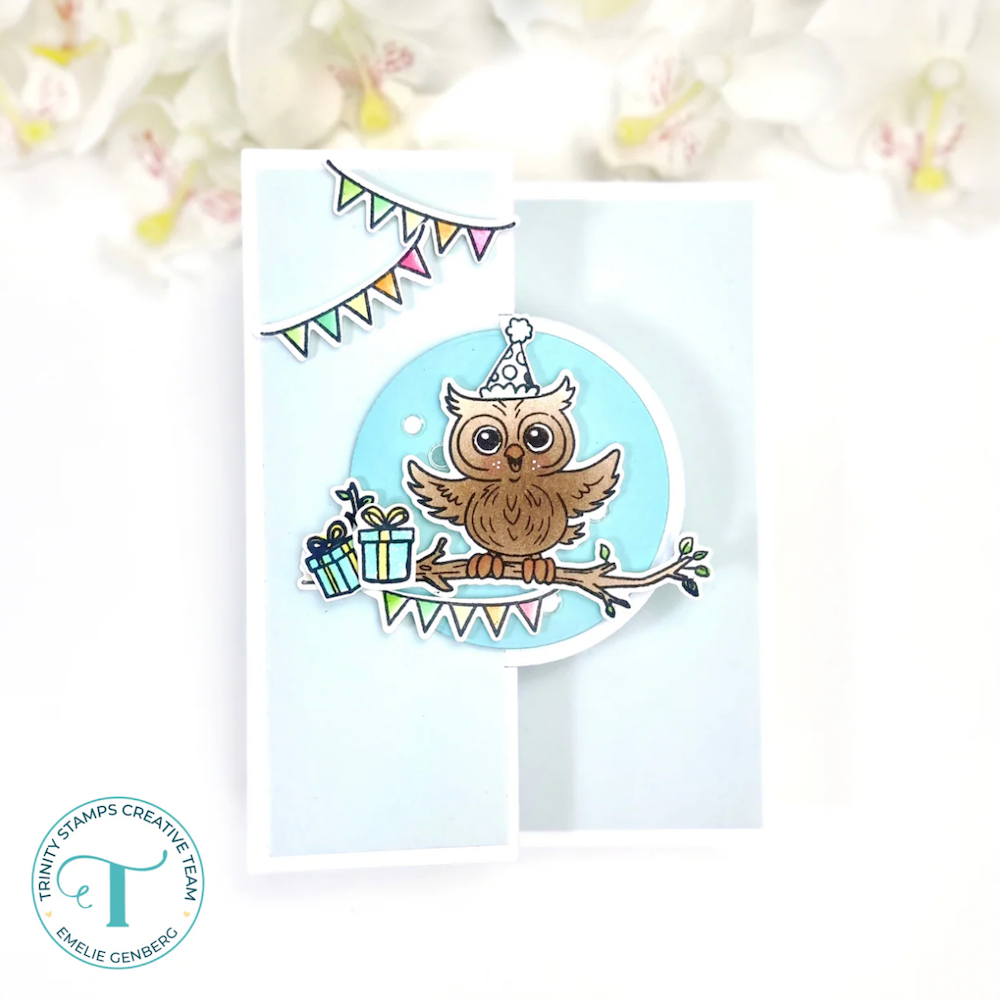 Trinity Stamps Hoot Hoot Hooray Stamp Die and Stencil Bundle banner