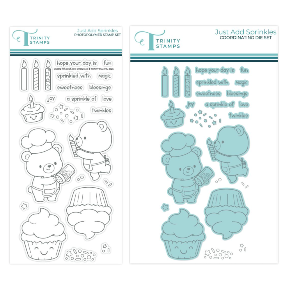 Trinity Stamps Just Add Sprinkles Stamps and Dies Bundle