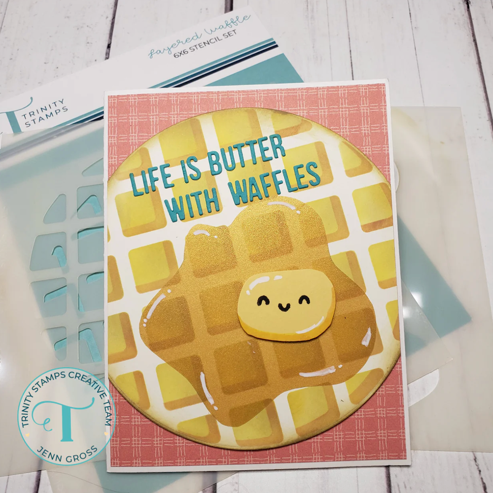Trinity Stamps Layered Waffle Stencil Set tss-087 butter