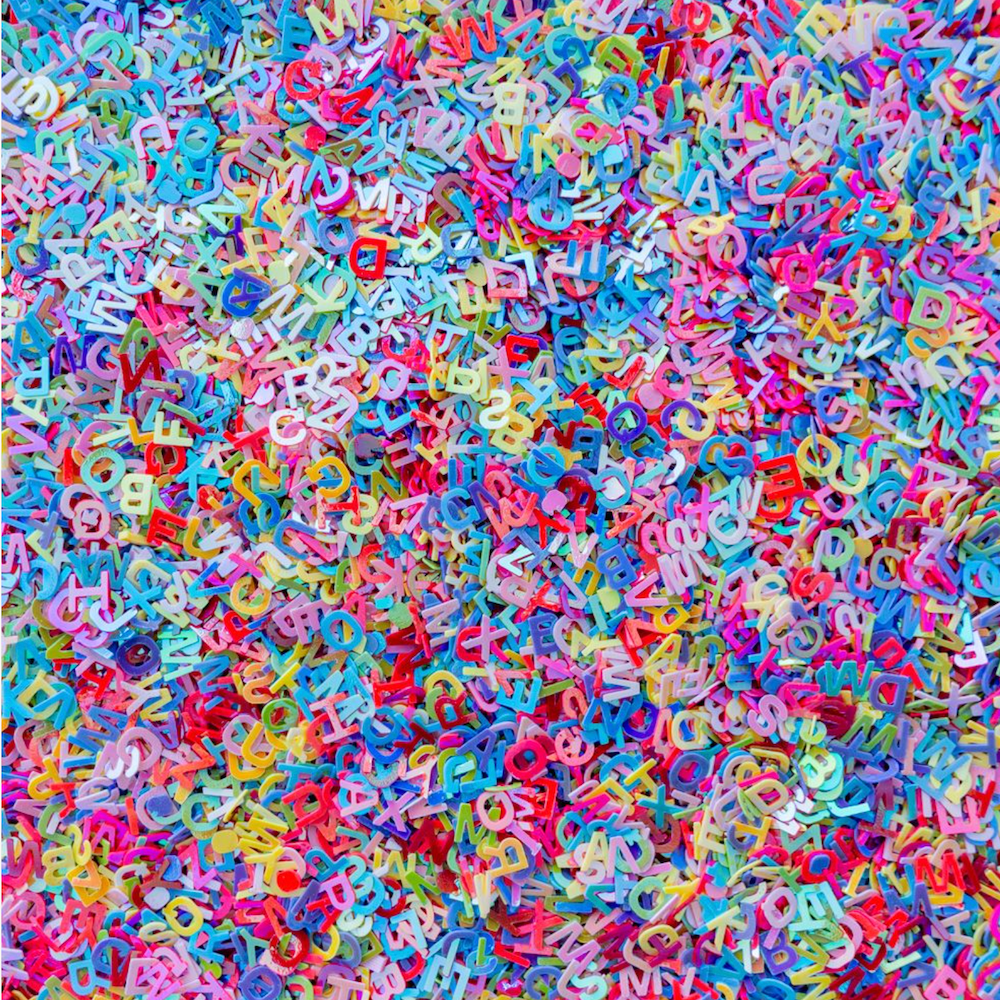 Trinity Stamps Letter Bits Confetti Embellishment Mix emb-0477