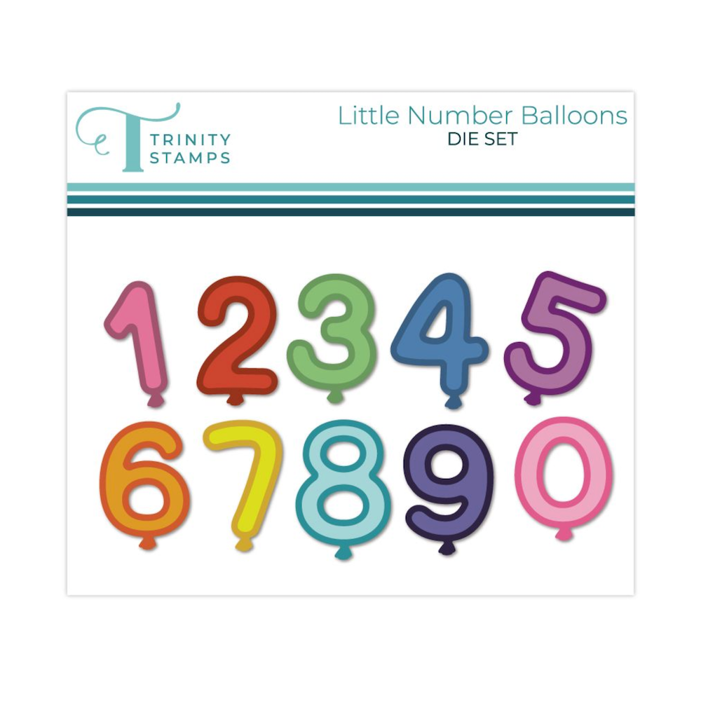 Trinity Stamps Little Number Balloons Die Set 260623-tmd