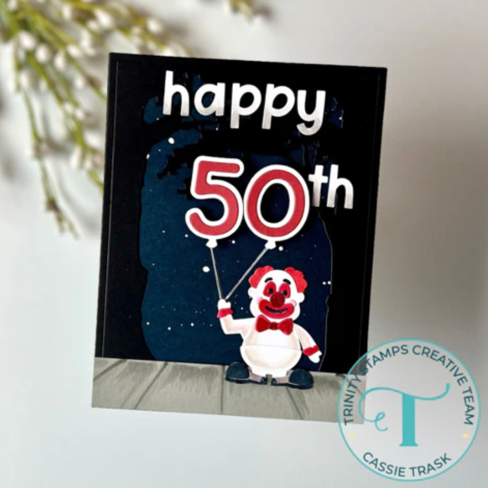 Trinity Stamps Little Number Balloons Die Set 260623-tmd hot pink 2027 happy 50th clown