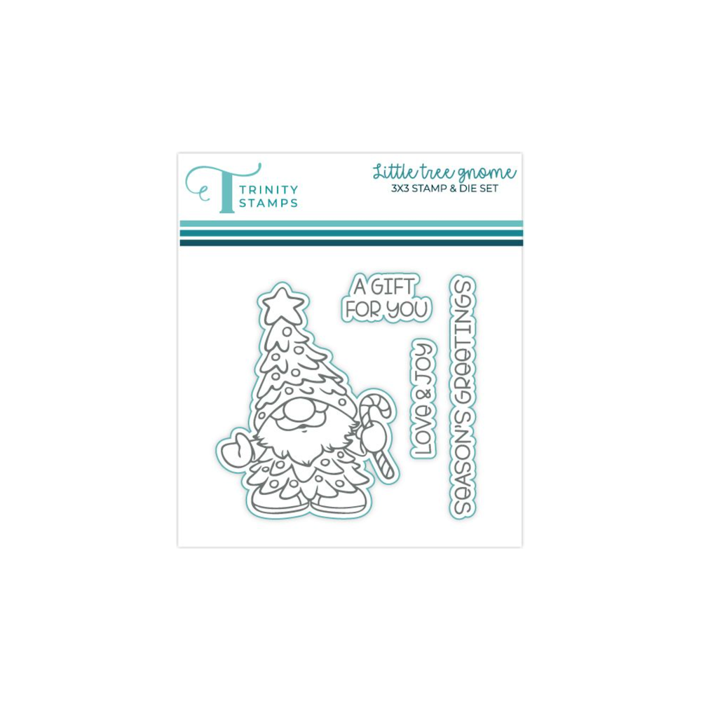 Trinity Stamps Little Tree Gnome Clear Stamp and Die Set tps-359