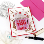 Trinity Stamps Love You A Latte Stamp and Die Bundle heart