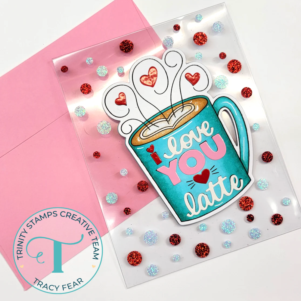 Trinity Stamps Love You A Latte Stamp and Die Bundle mug
