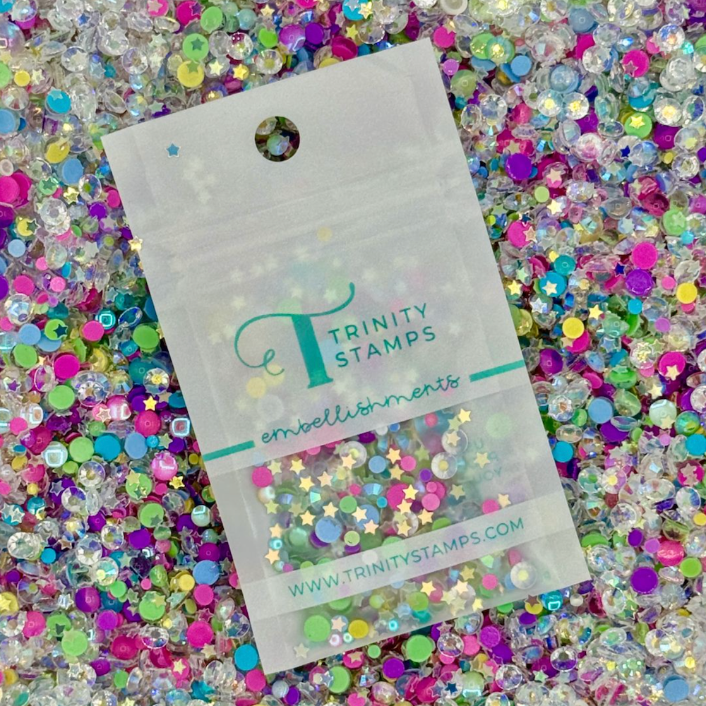 Trinity Stamps Multicolor Metorite Embellishment Mix emb-0309