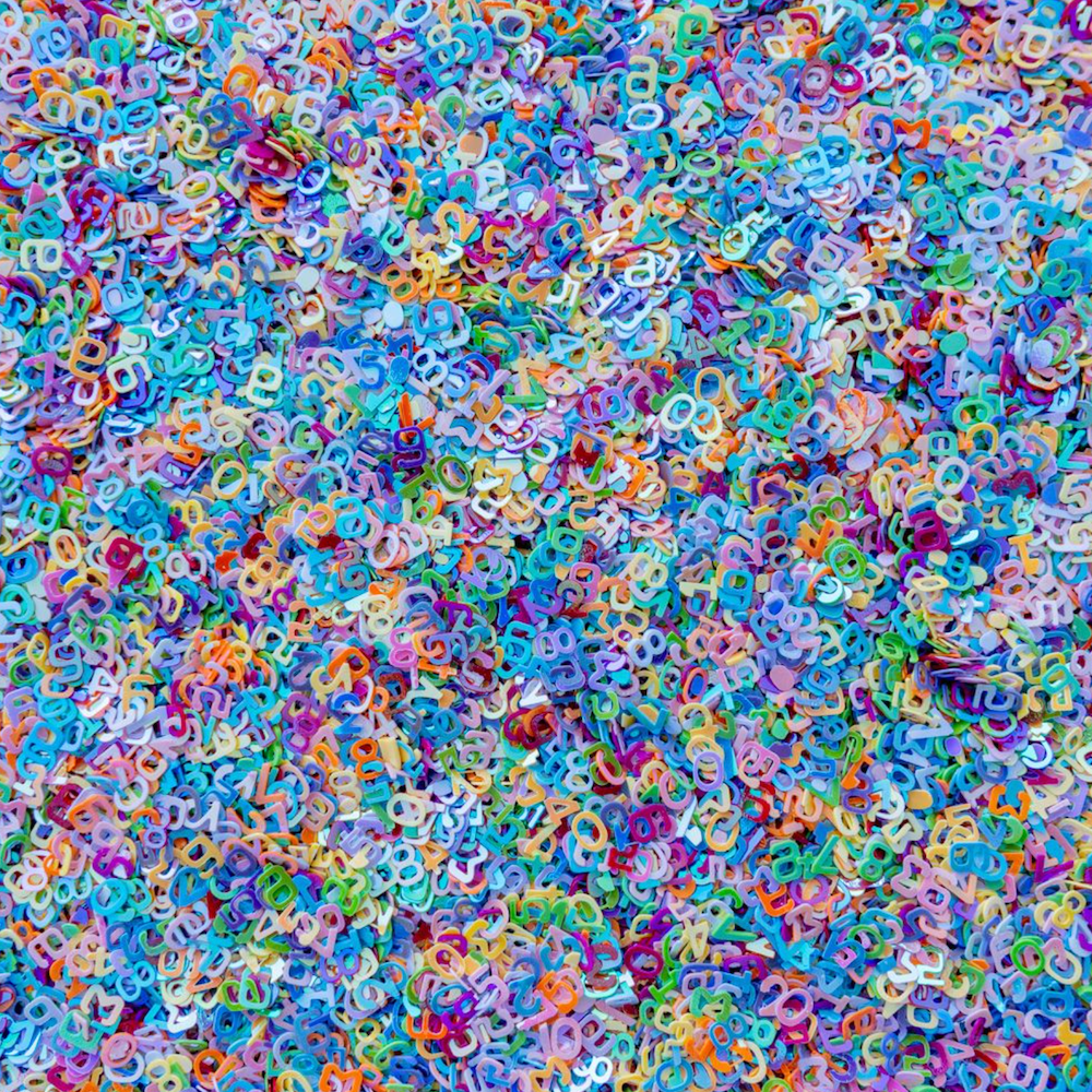 Trinity Stamps Number Bits Confetti Embellishment Mix emb-0478