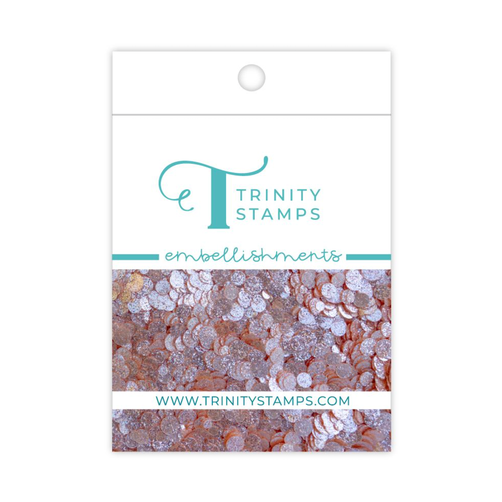 Trinity Stamps Papaya Sparkle Spots Embellishment Mix emb-0463