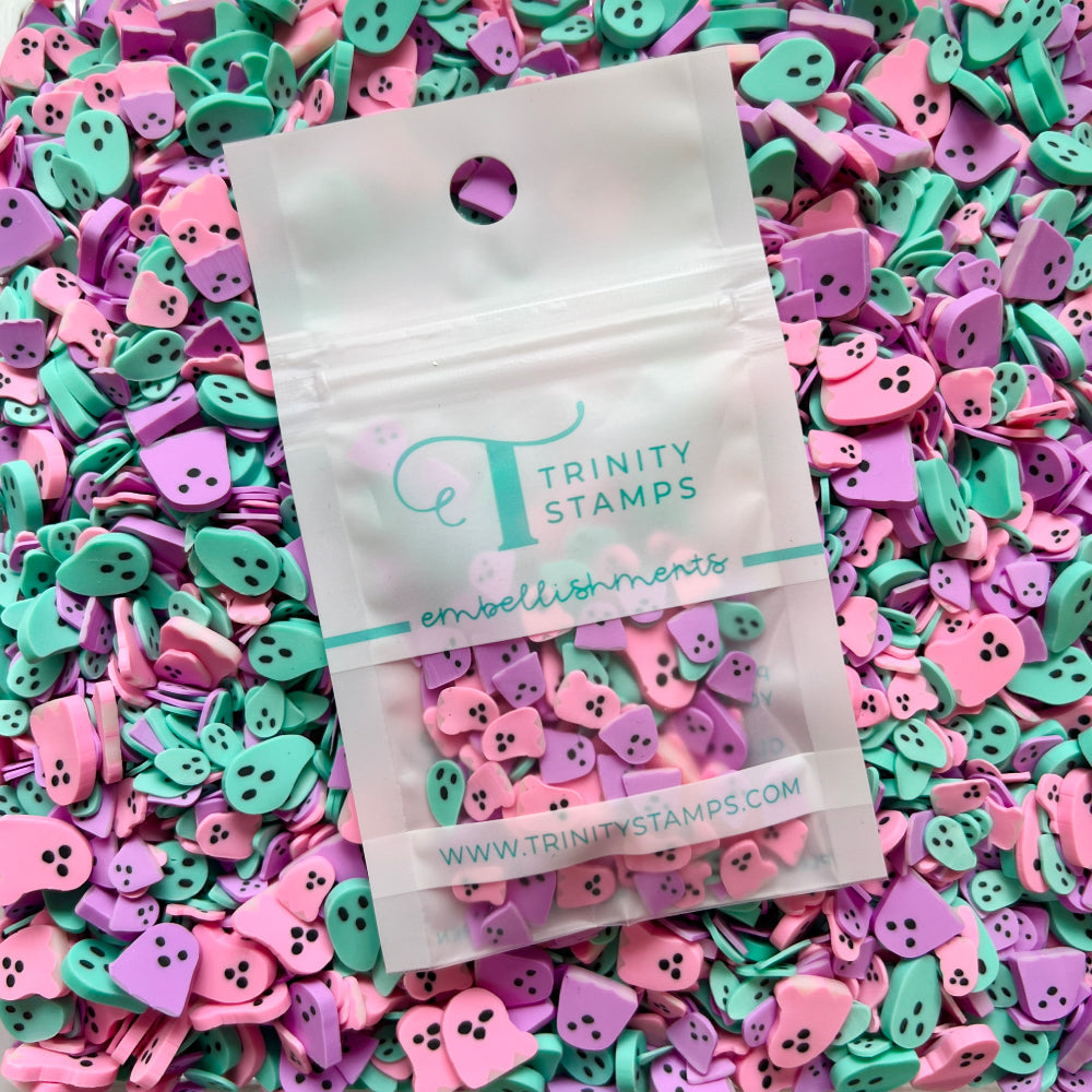 Trinity Stamps Pastel Ghosts Embellishment Mix emb-0211