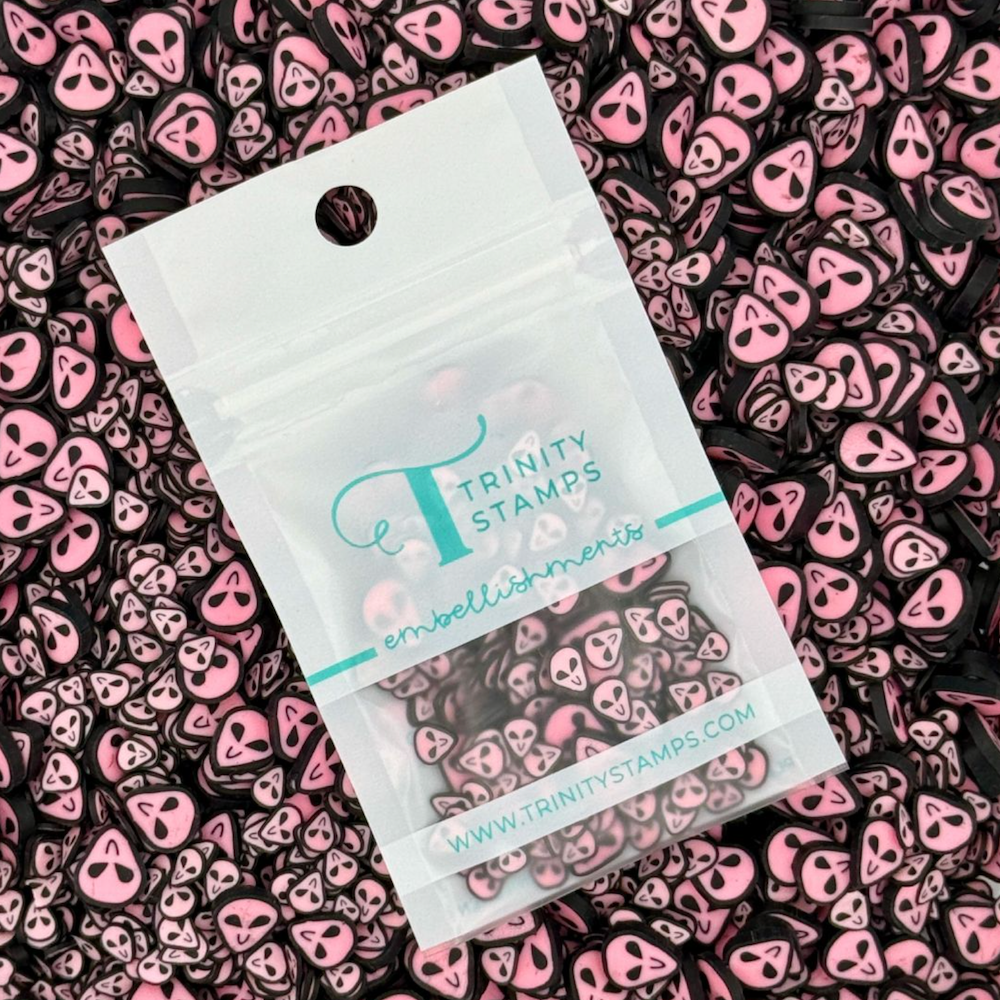 Trinity Stamps Pink Invasion Clay Embellishment Mix emb-0303
